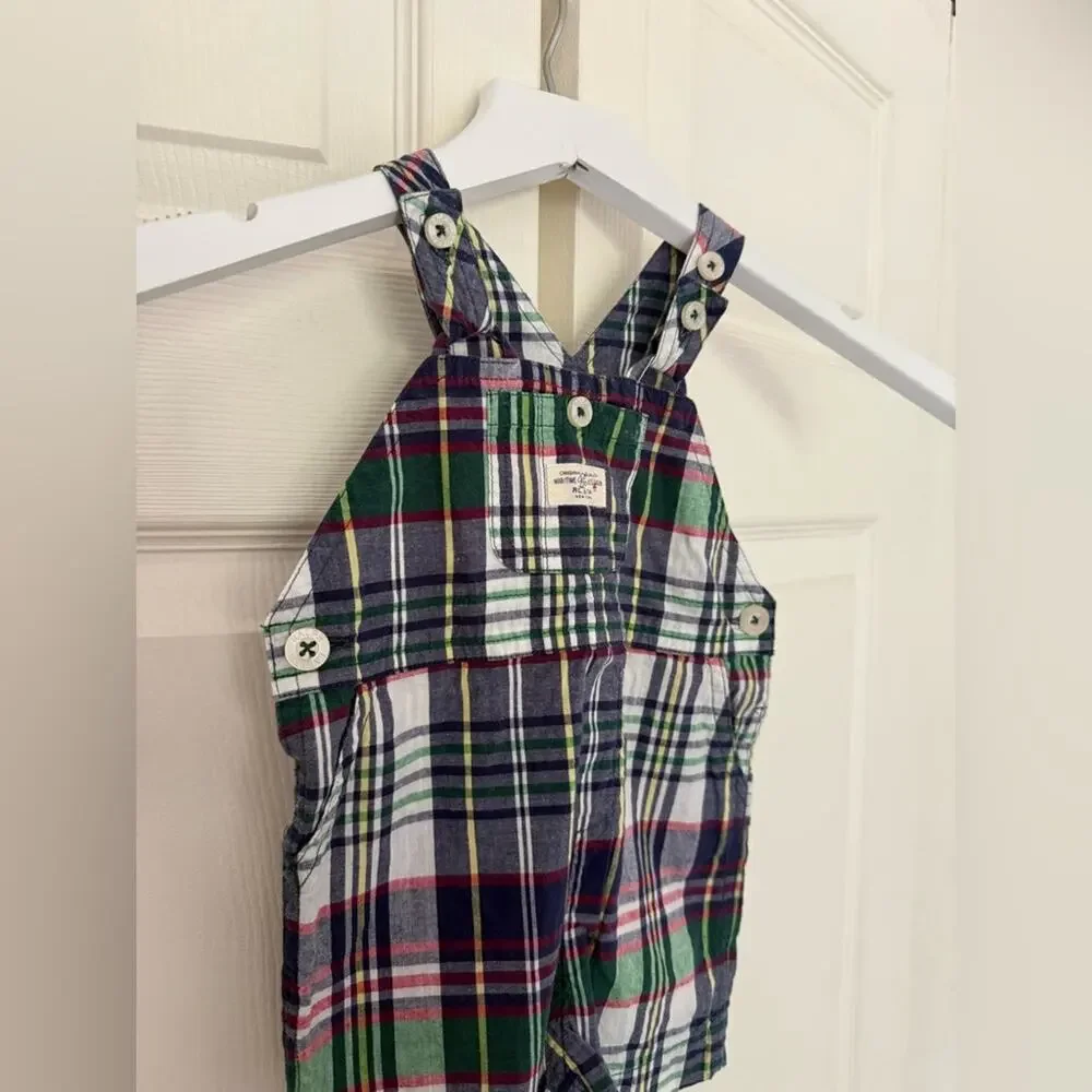 Ralph Lauren Baby Boy Plaid Overalls 3 Months Baby Outfit